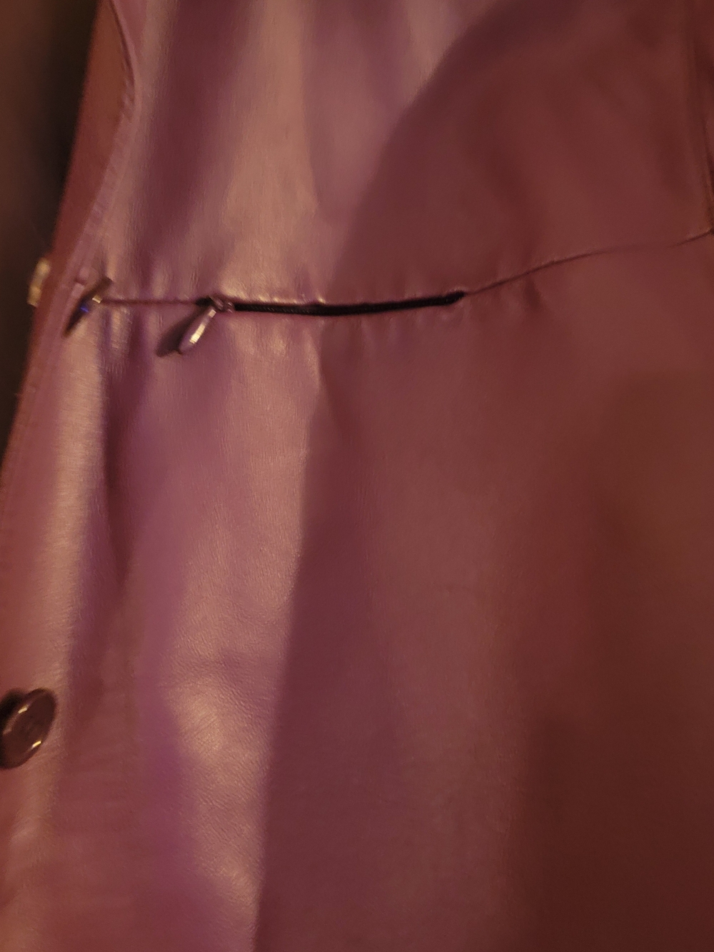 Newport News Purple Leather Jacket and Skirt Set - Picture 8 of 10